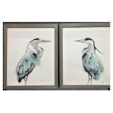 2/PC Heron Prints on Canvas by Mann
