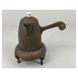 J.C.Moore Copper Plated Coffee Pot Server Set