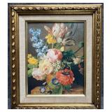 Floral Print on Canvas by Van Dael
