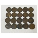 Indian Head Pennies / 20 pc