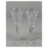 Pair Of Waterford Millennium Champagne Flutes