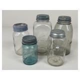 Vintage Glass Jars/ Ball, Kerr, Mason & Gem