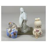 Ceramic Geisha Dolls / 3 pc