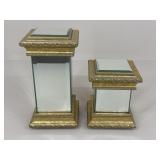 T. Laro Mirrored Display Pedestal Display Pillars
