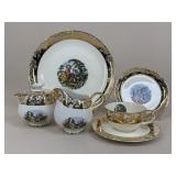 Vintage Poinciana 'Courting Couples' Dish Set