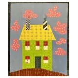 Original Folk Art Painting on Canvas Board