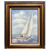 Original Painting on Canvas Signed FDR 