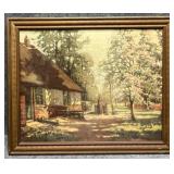 "Old Homestead" Vintage Lithograph C. Groeneveld