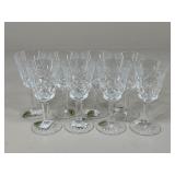 Waterford "Ashling" White Wine Glasses / 8 pc