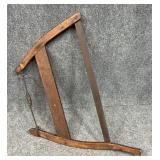 Antique Wood Cross Cut Bow Saw