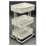 Rolling Metal 3-Tier Storage Cart
