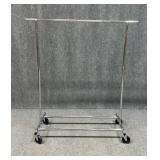 Rolling Metal Clothing Rack