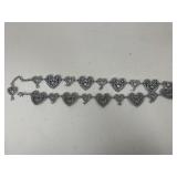 Sz L Metal & Rhinestone Belt