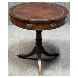Round Drum Style Table w/Drawer