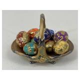 The Franklin Mint Autumn Egg Basket