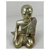 Carved & Painted Wood Buddhist Monk
