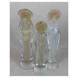 Praying Madonna Glass Figures / 3 pc