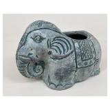 Painted Terracotta Elephant Planter