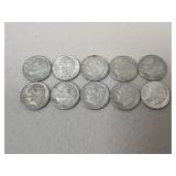 1964 Roosevelt Dimes / 10 pc