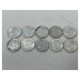 1964 Roosevelt Dimes / 10 pc