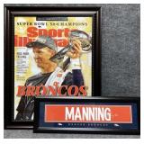 2/PC Denver Bronco /Manning Football Decor