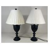 Pair Of Stiffel Metal Lamps w/ Shades