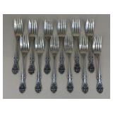 Gorham "King Edward" Sterling Salad Forks / 12 pc
