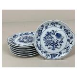 Blue Danube Luncheon Plates / 7 pc