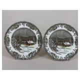 Pair Of Vintage Johnson Bros Dinner Plates