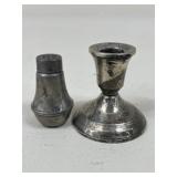 Weighted Sterling Silver Candle Holder & Shaker