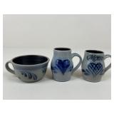 Rowe Pottery Works Cups /3 pc