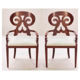 Vanguard Biedermeier Arm Chairs / 2 pc