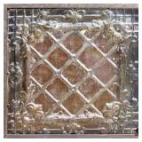Tin Ceiling Tile in Wood Frame