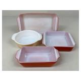 Fire King Casserole Dishes / 4 pc