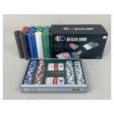 Poker Set, Chips, & Dealer Shoe