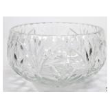 Clear Crystal Bowl with Fan Cuts