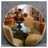 Vintage Round Beveled Mirror