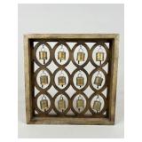 Wood Framed Bell Wall Decor