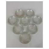 Vintage Glass Furniture Coasters/Sliders / 8 pc