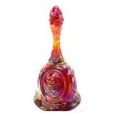 Vintage Iridescent Amberina Bell by Fenton