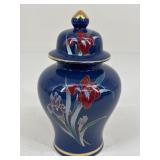 Vintage Cobalt Porcelain Ginger Jar