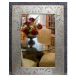 Mirror in Metal Embossed Wood Frame