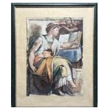 Michelangelo "The Erythraean Sibyl" Print