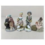 Ardalt & Lefton Ceramic Figures / 4 pc