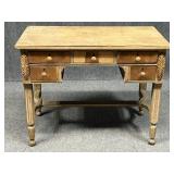 Project Piece Vintage Carved Wood Desk