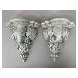 Pair Of Elephant Wall Sconces
