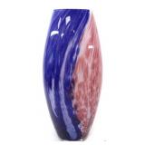 Pink and Blue Murano-style Art Glass Vase