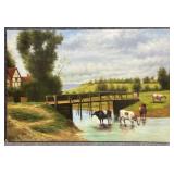 Original Oil Painting on Canvas Signed R. Piccard