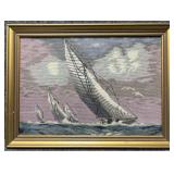 Vintage Nautical Needlepoint