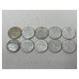 1964 Roosevelt Dimes / 10 pc